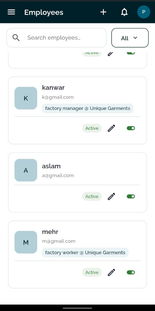 TailorInch Employees Directory with Granular Roles